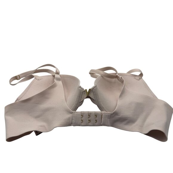 Victorias Secret Push Up T Shirt Bra Beige Size 34B Adjustable Straps Hook Back - Picture 3 of 4